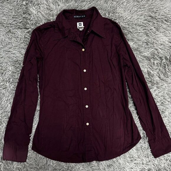 Gap Maroon Button Front Shirt Size Small - Picture 1 of 7